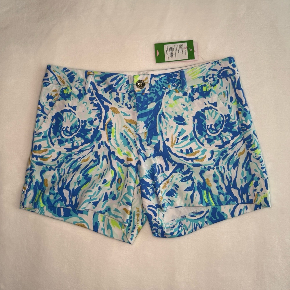 NWT Callahan Knit Short in Gold Metallic Salty Seas Metallic